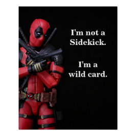 Póster Graciosa fotografía de juguete anti héroe