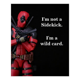 Póster Graciosa fotografía de juguete anti héroe