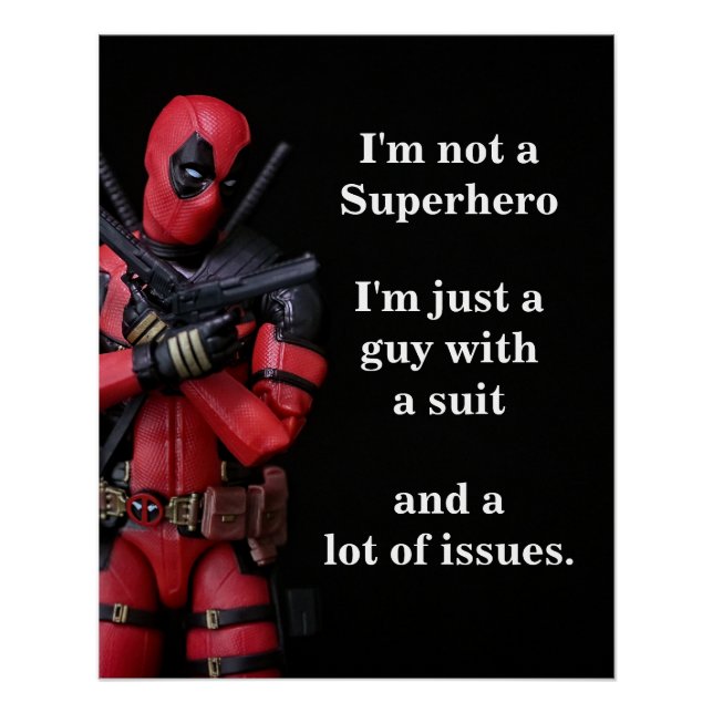 Póster Graciosa fotografía de juguete anti héroe (Anverso)