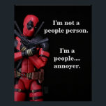 Póster Graciosa fotografía de juguete anti héroe<br><div class="desc">Disfruta de este divertido diseño poster de una figura de acción de juguete captada a través de una lente de cámara. Esta cita muestra el carácter de esta figura de acción. Disfruta este producto y muchos más en mi tienda.</div>