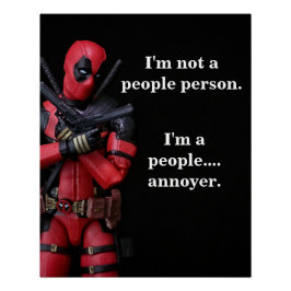 Póster Graciosa fotografía de juguete anti héroe