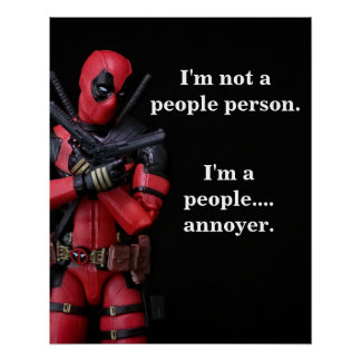 Póster Graciosa fotografía de juguete anti héroe