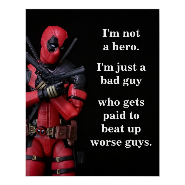 Póster Graciosa fotografía de juguete anti héroe (Anverso)