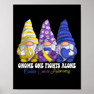 Póster Graciosa Gnomies Amarilla Conciencia Mes de Cáncer