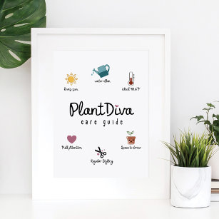 Póster Graciosa Guía de Atención a la Diva de Plantas Ama