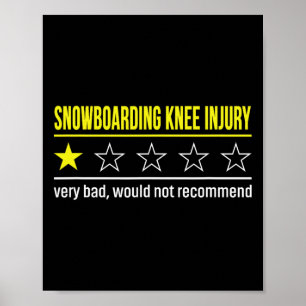 Póster Graciosa Lesiones por Snowboard en Knee Pronto Se