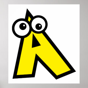 Póster Graciosa letra a monograma