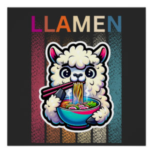 Póster Graciosa Llama T-Shirt   Regalos Para Ella   Llama