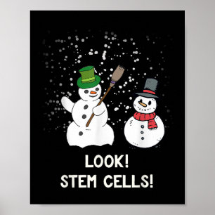 Póster Graciosa nieve para Navidades de Snowman ciencia n