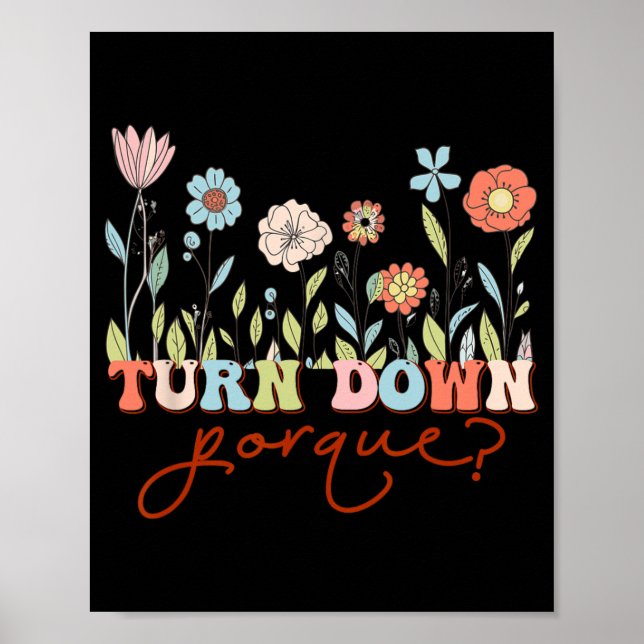 Póster Graciosa novia Bachelorette Party Bride Floral Tur (Frente)