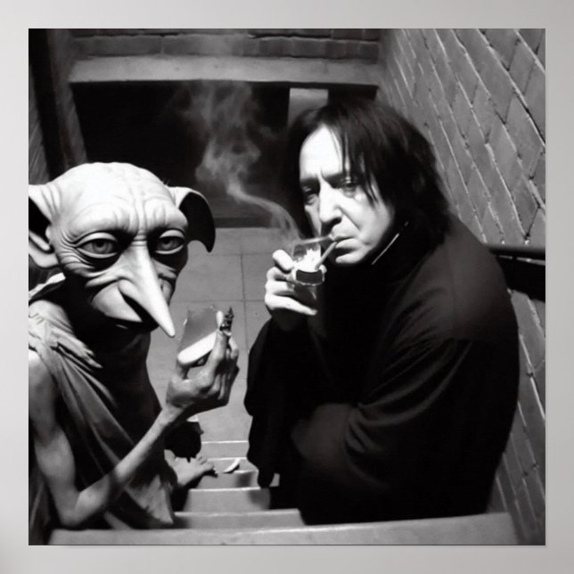 Póster Graciosa película memes hallowen bw (Frente)