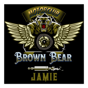 Póster Graciosa personalización de la bicicleta, el regal