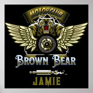 Póster Graciosa personalización de la bicicleta, el regal