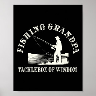 Póster Graciosa Pesca Cabina De Apreciación Del Abuelo De