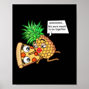 Póster Graciosa Piña En Pizza