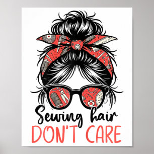 Póster Graciosa Quilting Seamstress Cabello de coser no i