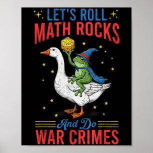 Póster Graciosa Rana Goose Vamos a hacer las matemáticas