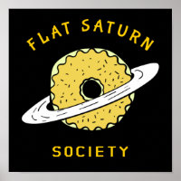 Graciosa Sociedad Saturno Plano Donut ilustracion