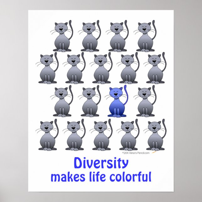 Póster Graciosa sonrisa en la escuela de diversidad de ga (Frente)