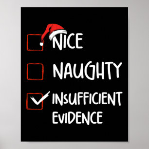 Póster Graciosa y mala evidencia insuficiente Christma