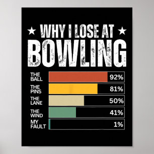 Póster Graciosas Excusas de Bowling