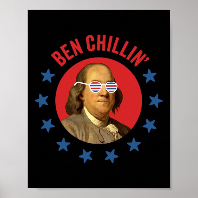 Póster Gracioso 4 De Julio - Ben Chillin' - Chill Ben Fra (Frente)