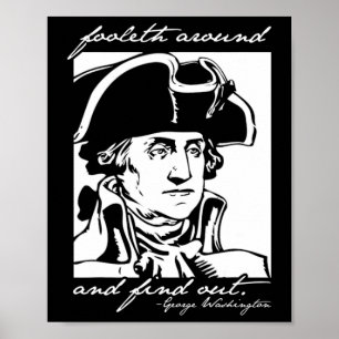 Póster Gracioso 4 De Julio George Washington Foole