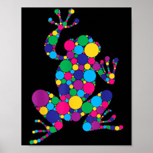 Póster Gracioso amante de la rana Polka Dot Art estudiant