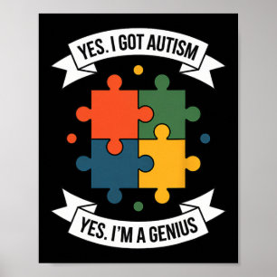 Póster Gracioso autismo Conciencia Niños Autismo Autismo 