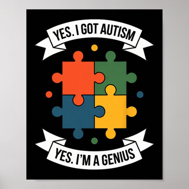 Póster Gracioso autismo Conciencia Niños Autismo Autismo  (Frente)