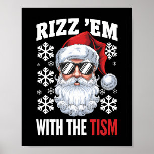 Póster Gracioso Autismo Rizz Em Con Los Navidades De Tism