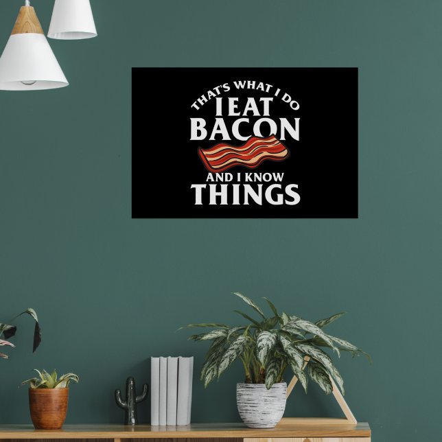 Póster Gracioso Bacon Tiras de cerdo curadas (Salón 1)