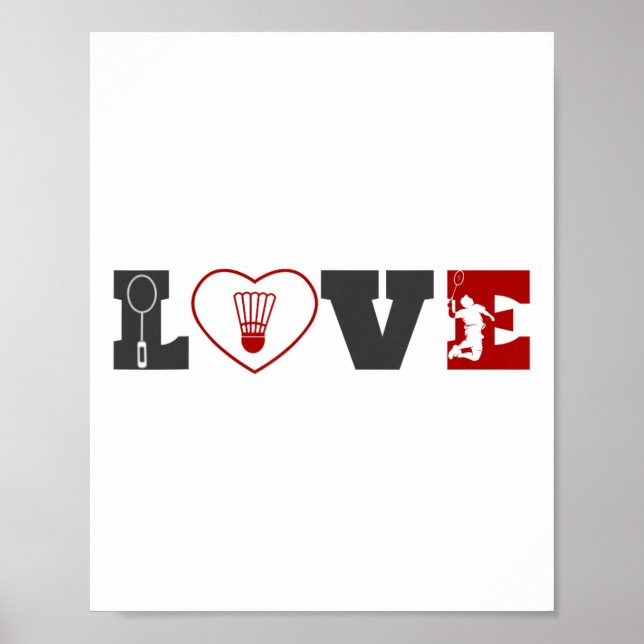 Póster Gracioso Badminton Shirt Women Badminton Player 1 (Frente)