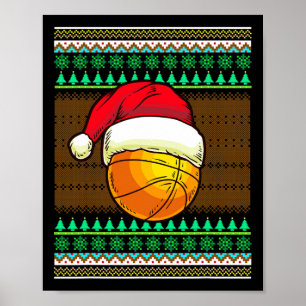Póster Gracioso Baloncesto Para Los Hombres Diseñan Fea C