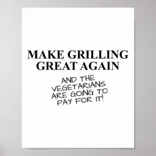 Póster Gracioso Bbq Sacudiendo El Amante Del Fumador T Ca