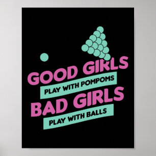 Póster Gracioso Billiards Pool Player Regalo Para Mujeres