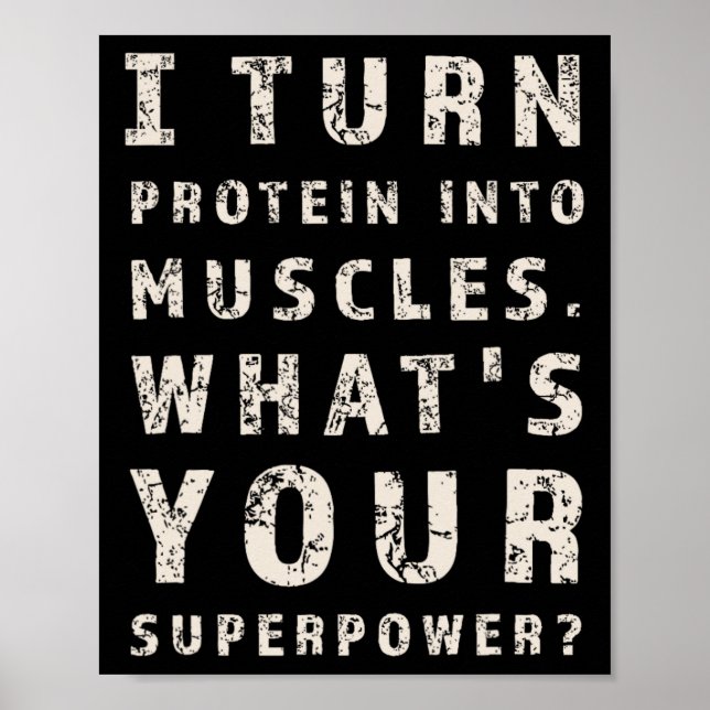 Póster Gracioso Bodybuilding Fitness Workout Ejercicio Tr (Frente)