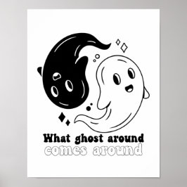 Póster Gracioso Boo De Halloween Lo Que El Fantasma Circu