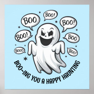 Póster Gracioso Boo Ghost