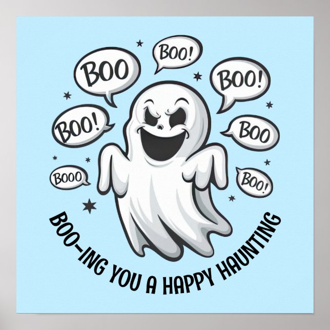 Póster Gracioso Boo Ghost (Frente)