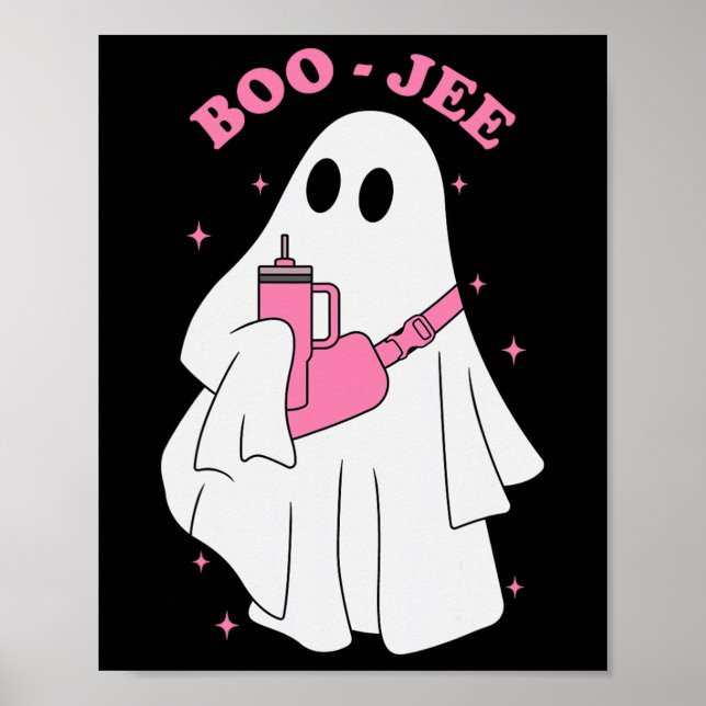 Póster Gracioso Boo-jee Ghost Halloween Boo Jee Ghost Spo (Frente)