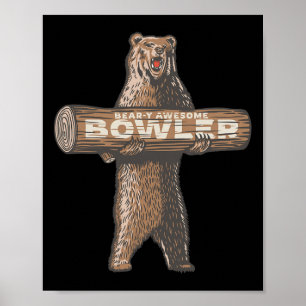 Póster Gracioso Bowler Bowler con un agudo dicho