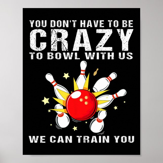 Póster Gracioso Bowling Para Mujeres Bowler Team Bowling  (Frente)
