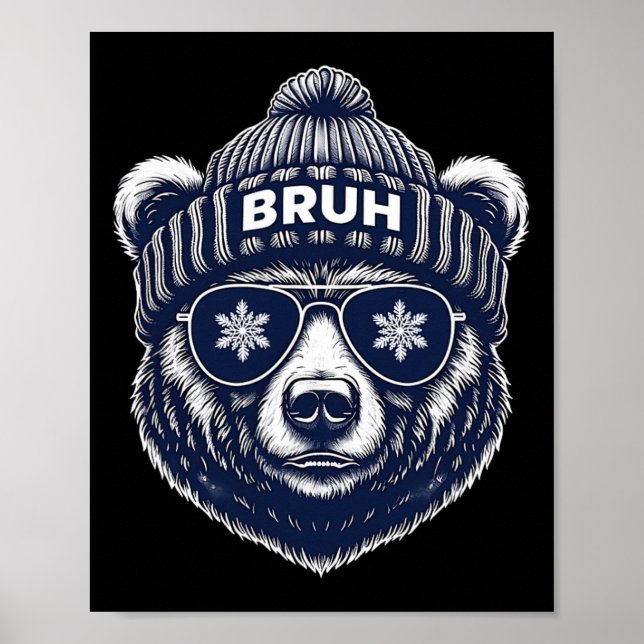 Póster Gracioso Bruh - Navidades (Frente)