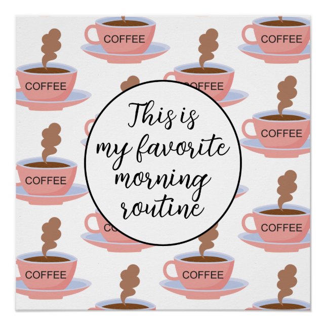 Póster Gracioso café matutino (Anverso)