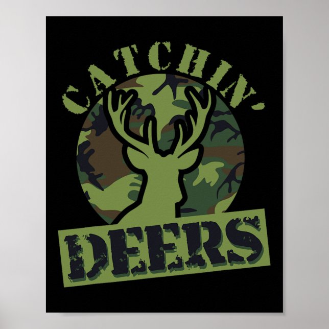 Póster Gracioso Catchin' Deers (Frente)