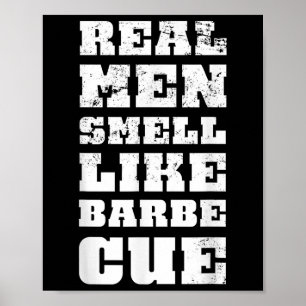 Póster Gracioso Chef Bbq Ahumado Carne Lover Hombres Rega