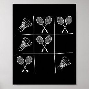 Póster Gracioso Chiste Badminton - Nubes Y Cruces Tic-Tac
