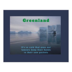 Póster Gracioso Chiste de abogados Greenland Iceberg