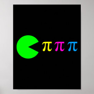 Póster Gracioso Color Del Símbolo De Pi Day Math Science 